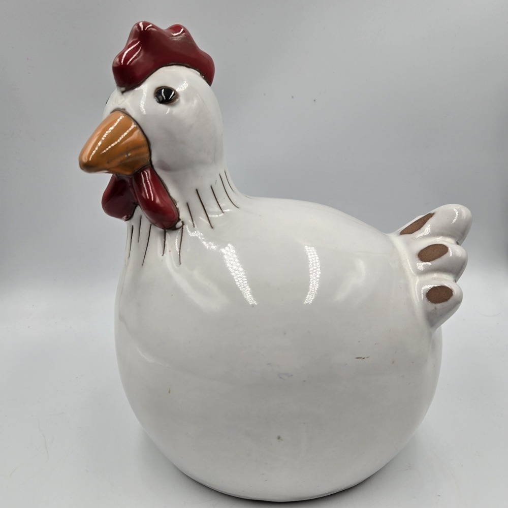 Large VTG Grannycore Rooster Figure Ceramic 10.5" Farmhouse CountryCore Decor